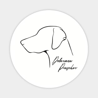 Proud Doberman Pinscher profile dog lover Magnet